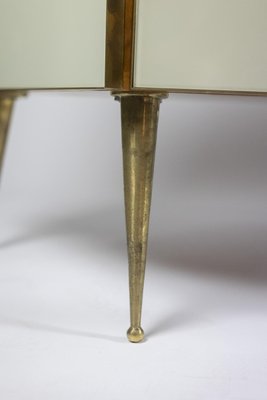 Italian Geometric Sideboard in Glass and Gilded Brass-CEJ-1759743