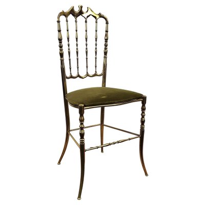 Italian Gilt Brass Chiavari Chair, 1970s-EUP-1419043