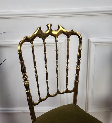 Italian Gilt Brass Chiavari Chair, 1970s-EUP-1419043