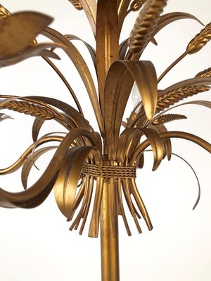 Italian Gilt Metal Candelabra Floor Lamp with Sheaf of Wheat Motif, 1963-BAF-763388