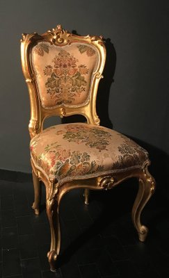 Italian Gilt Salon Living Room Set, 19th Century, Set of 11-MBH-1032162