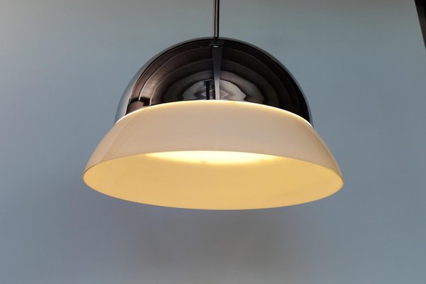 Italian Glass and Chrome Pendant Lamp by Vico Magistretti for Artemide-VNE-966052