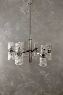 Italian Glass Ceiling Lamp, 1960s-ZST-630407