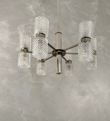 Italian Glass Ceiling Lamp, 1960s-ZST-630407