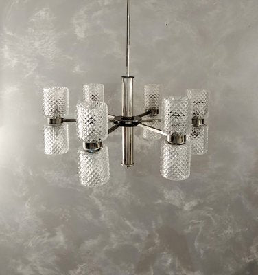 Italian Glass Ceiling Lamp, 1960s-ZST-630407