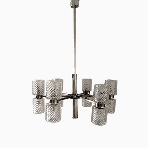 Italian Glass Ceiling Lamp, 1960s-ZST-630407