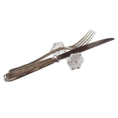 Italian Glass Cutlery Set, 1920s, Set of 6-RAQ-527890