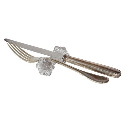 Italian Glass Cutlery Set, 1920s, Set of 6-RAQ-527890