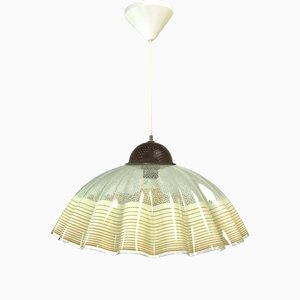 Italian Glass Pendant Lamp with Wavy Edge, 1970s-WZZ-1386239