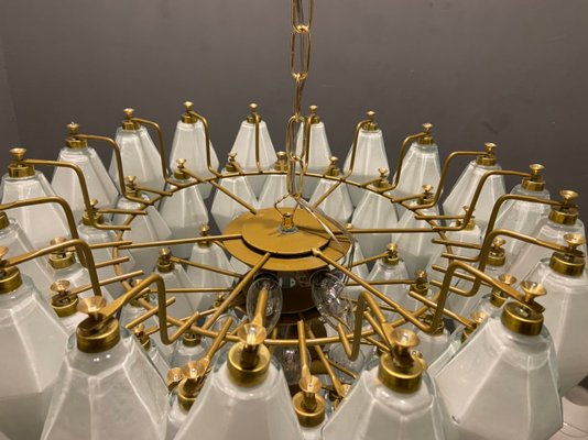 Italian Glass Polygon Chandelier, 1980s-JJC-1398459