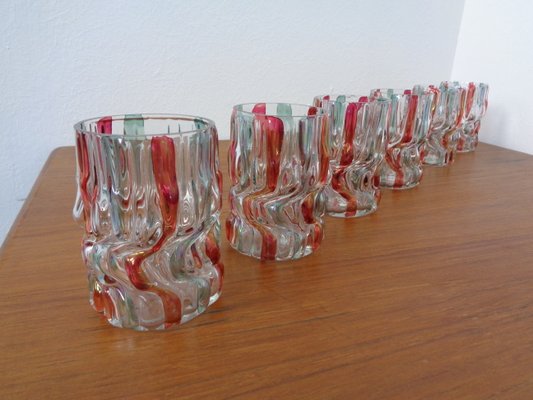 Italian Glass Tumbler, 1940s, Set of 6-RDW-1110467