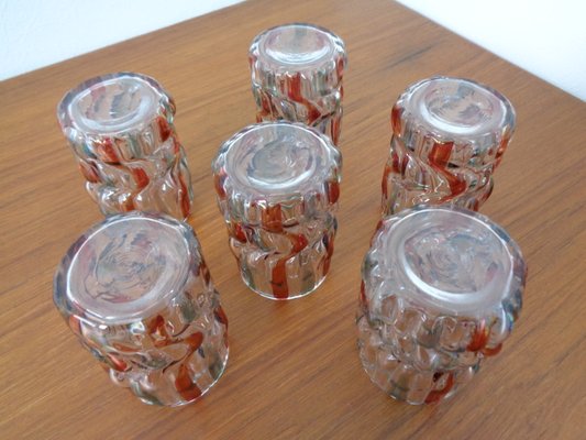 Italian Glass Tumbler, 1940s, Set of 6-RDW-1110467