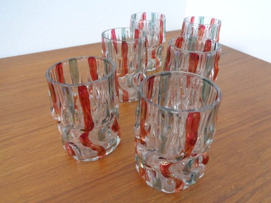 Italian Glass Tumbler, 1940s, Set of 6-RDW-1110467