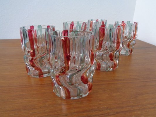 Italian Glass Tumbler, 1940s, Set of 6-RDW-1110467