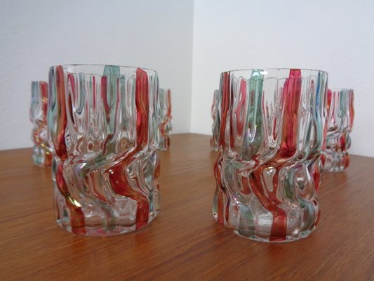 Italian Glass Tumbler, 1940s, Set of 6-RDW-1110467