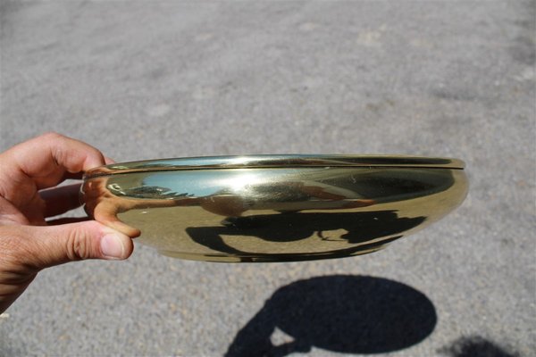 Italian Gold Embossed Brass Bowl, 1950s-EH-707701