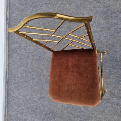 Italian Golden Brass Chair, 1960s-GSF-1098305