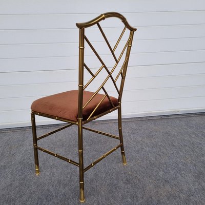 Italian Golden Brass Chair, 1960s-GSF-1098305