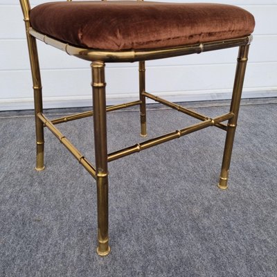 Italian Golden Brass Chair, 1960s-GSF-1098305