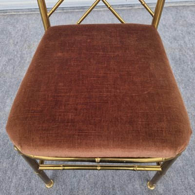 Italian Golden Brass Chair, 1960s-GSF-1098305