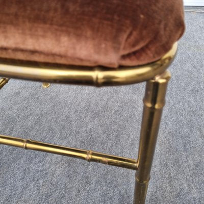 Italian Golden Brass Chair, 1960s-GSF-1098305