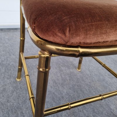 Italian Golden Brass Chair, 1960s-GSF-1098305