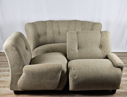 Italian Gray Modular Sofa in Fabric, 1970s, Set of 4-ZUW-1768845