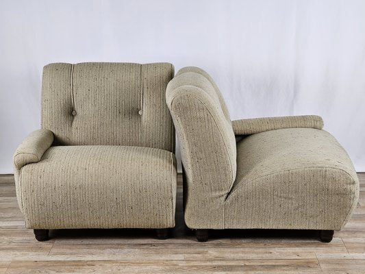 Italian Gray Modular Sofa in Fabric, 1970s, Set of 4-ZUW-1768845