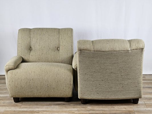 Italian Gray Modular Sofa in Fabric, 1970s, Set of 4-ZUW-1768845