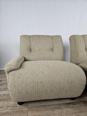 Italian Gray Modular Sofa in Fabric, 1970s, Set of 4-ZUW-1768845