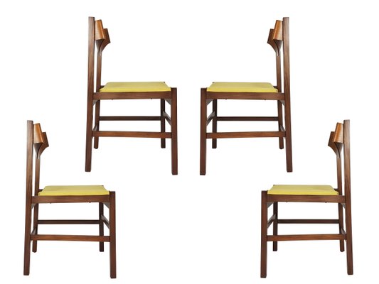 Italian Green Dining Chairs by Arch. Ramella for Luigi Sormani, 1960s, Set of 4-RD-2022626