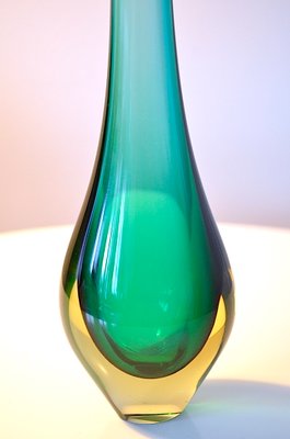 Italian Green Murano Glass Vase by Flavio Poli for Seguso Vetri d'Arte, 1960s-OV-866586