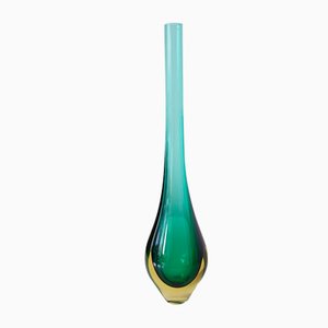 Italian Green Murano Glass Vase by Flavio Poli for Seguso Vetri d'Arte, 1960s-OV-866586