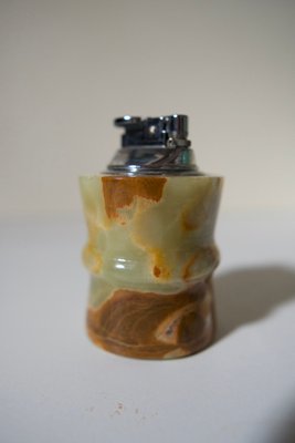 Italian Green Onyx Table Lighter, 1970s-DKT-2019690