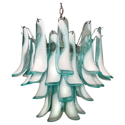 Italian Green Petal Chandelier, Murano, 1995-OVO-2042703