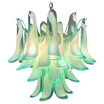 Italian Green Petal Chandelier, Murano, 1995-OVO-2042703