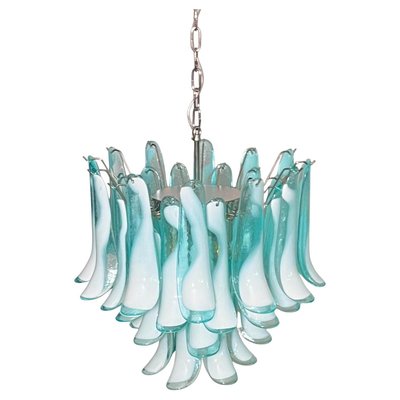 Italian Green Petal Chandelier, Murano, 1995-OVO-2042703