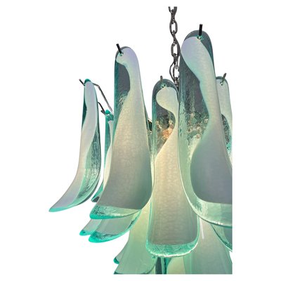 Italian Green Petal Chandelier, Murano, 1995-OVO-2042703