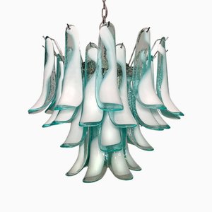 Italian Green Petal Chandelier, Murano, 1995-OVO-2042703