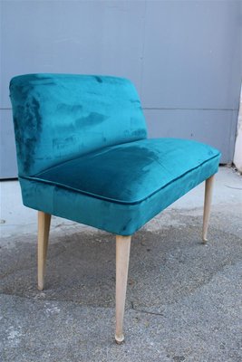 Italian Green Velvet Piccolo Sofa, 1950s-EH-1357990