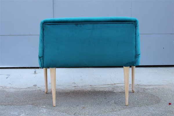 Italian Green Velvet Piccolo Sofa, 1950s-EH-1357990