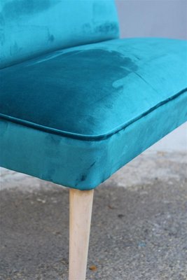 Italian Green Velvet Piccolo Sofa, 1950s-EH-1357990