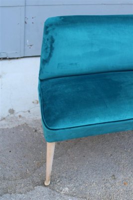 Italian Green Velvet Piccolo Sofa, 1950s-EH-1357990