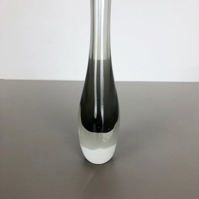 Italian Grey Murano Glass Sommerso Single-Stem Vase by Flavio Poli, 1960s-QZ-1088627