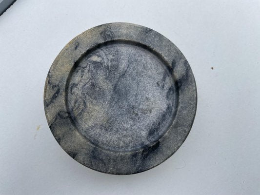 Italian Grey Vide Poche Ashtray in Marble and Brass, 1960-UR-1290018