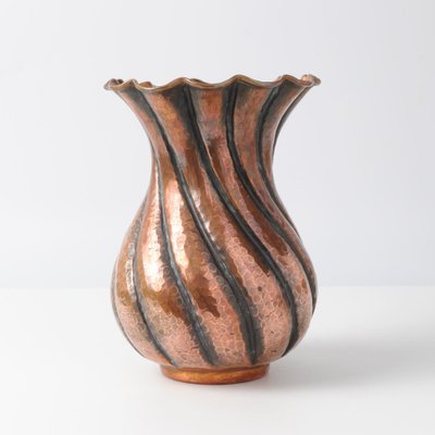 Italian Hammered Copper Vase by Emilio Casagrande, 1930s-IXK-1738917