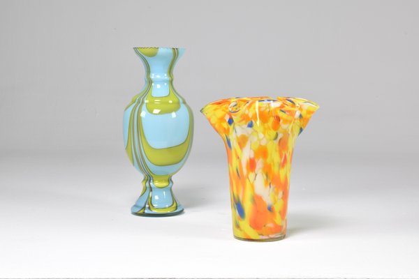 Italian Hand Blown Glass Vase, 1960s-GXL-1732345