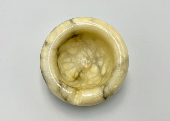 Italian Hand-Carved Alabaster Ashtray, 1960s-ZCY-1812018