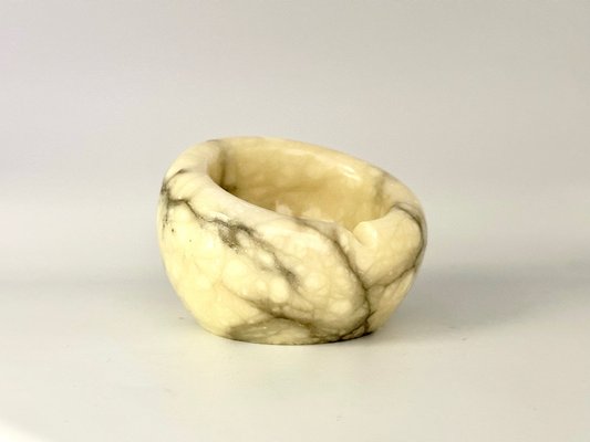 Italian Hand-Carved Alabaster Ashtray, 1960s-ZCY-1812018