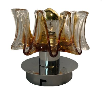 Italian Handcrafted Murano Glass Wall Light or Flush Mount from Effetre Murano, 1960s-HWV-742179